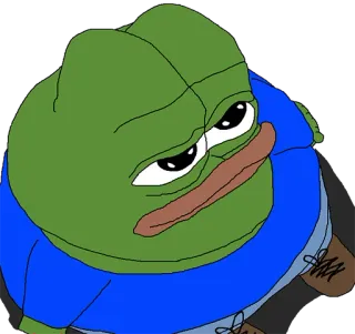 😒 Pepe the Frog Pepe, Frosch, Meme, Internet Meme, Trauriger Frosch telegram sticker