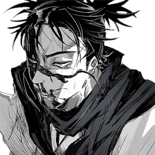 🤨 애니메이션, 만화, 캐릭터, 피, 부상, 흉터 telegram sticker