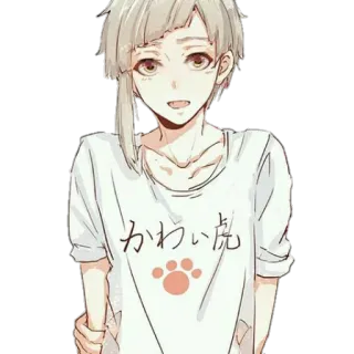 😃 かわいい虎 Anime, Menino, Fofo, Tigre, Japonês, Kawaii, Personagem telegram sticker