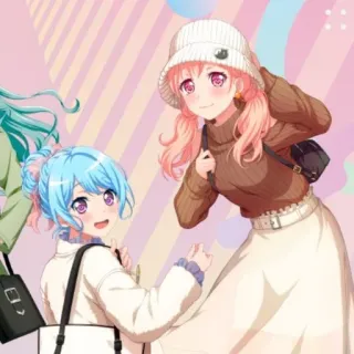 🥮 Anime, Personage, Schattig, Meisje, Cartoon telegram sticker