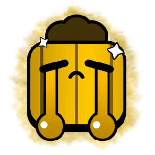 😭 pleurer, triste, or, larmes, émotions telegram sticker