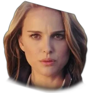 😯 Natalie Portman celebrity, actress, face, woman, portrait telegram sticker
