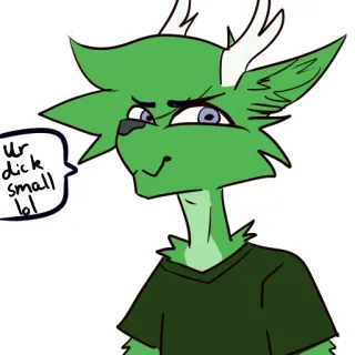 🍆 Ur dick small lol Фурри, оскорбительный, обидный telegram sticker