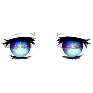 👀 olhos anime, olhos de desenho, olhos azuis, arte digital, olhos telegram sticker