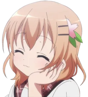 😊 Аниме, Девушка, Мило, Улыбка, Мультфильм telegram sticker