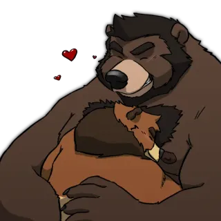 ❤️ beruang, peluk, hati, cinta, kasih sayang, kartun telegram sticker