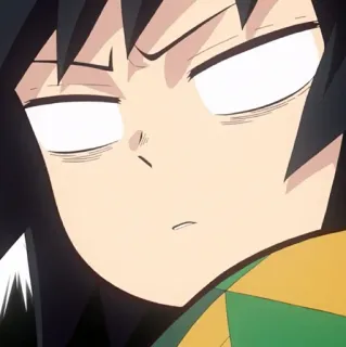 🌊 Giyu Tomioka Demon Slayer アニメ, 鬼滅の刃, 冨岡義勇, マンガ, キャラクター, 面白い whatsapp sticker