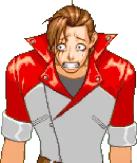 😰 Pixel Art, geschockt, verzweifelt, Figur, Emotion telegram sticker
