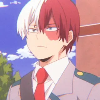 Shoto Todoroki by @iLUC1E telegram stickers