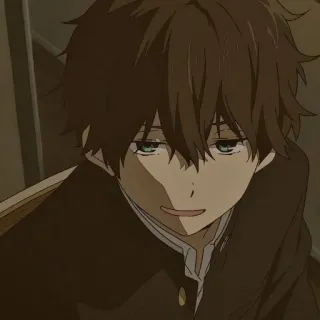 🥢 Houtarou Oreki Hyouka Anime, Personaggio, Hyouka, Houtarou Oreki, Teenager telegram sticker