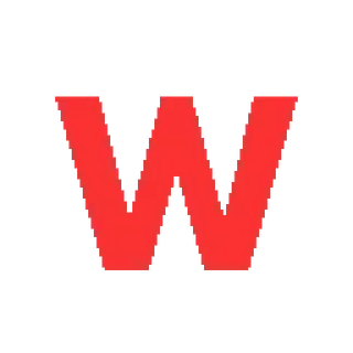 👍 letter W, alphabet, red letter whatsapp sticker