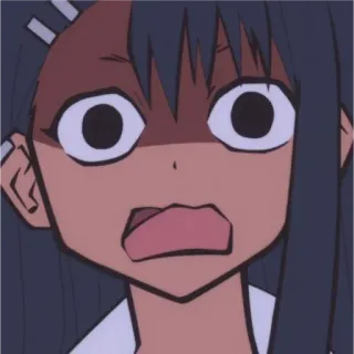 😫 Nagatoro Don't Toy with Me, Miss Nagatoro Anime, Manga, Geschrokken, Uitdrukking, Reactie, Nagatoro telegram sticker