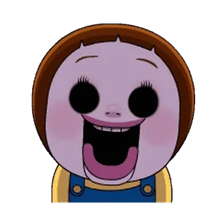 😮 espeluznante, muñeca, terror, aterrador, dibujos animados, tenebroso, personaje telegram sticker