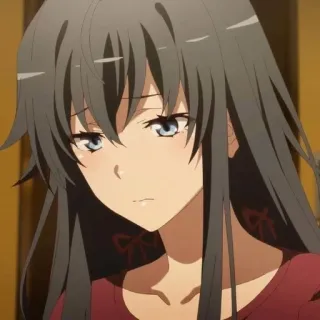 🫓 Yukino Yukinoshita My Teen Romantic Comedy SNAFU อนิเมะ, ตัวละคร, ผู้หญิง, เศร้า, Oregairu, Yukino Yukinoshita whatsapp sticker
