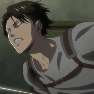 ☁️ Eren Yeager Attack on Titan anime, manga, attack on titan, eren yeager, character, angry, serious telegram sticker