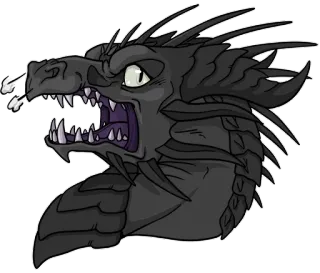 😒 dragon, fantaisie, monstre, créature, mythique, animal, reptile whatsapp sticker