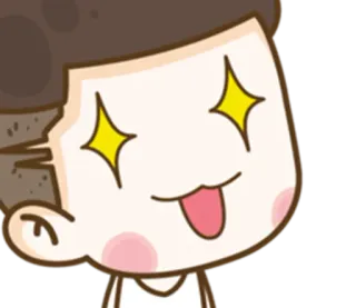 🤑 dessin animé, excité, yeux brillants, mignon, joyeux, joueur telegram sticker
