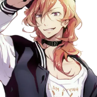 😏 I AM STRONG Anime, Personnage, Portrait, Homme, Fort telegram sticker
