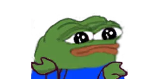 🤷 Pepe the Frog pepe, rana, triste, meme telegram sticker
