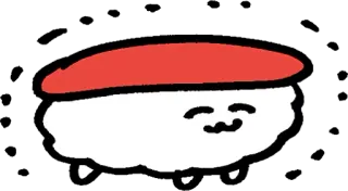 😩 Sushi, Comida, Fofo, Kawaii, Desenho animado, Feliz whatsapp sticker