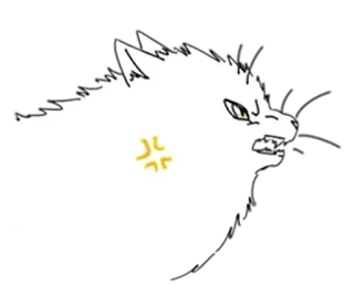 😠 lupo, arrabbiato, bianco, cartone animato telegram sticker