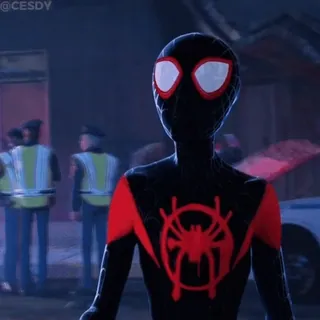 👋 Spider-Man Spider-Man: Into the Spider-Verse Spider-Man, Marvel, superhero, komik, Miles Morales, animasi, karakter telegram sticker