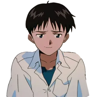 😕 Shinji Ikari Neon Genesis Evangelion Anime, Garçon, Adolescent, Evangelion, Personnage telegram sticker