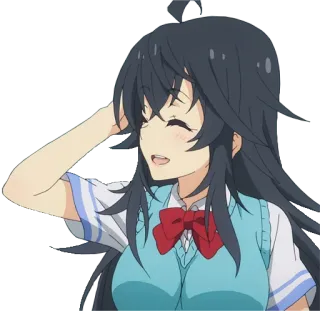 😅 Anime, Garota, Uniforme escolar, Fofo, Desenho animado telegram sticker