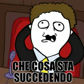 😭 CHE COSA STA SUCCEDENDO italiano, cartone animato, espressione, confusione telegram sticker