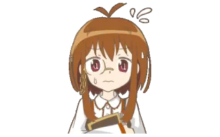 😥 Anime, Kawaii, Nerveux, Embarrassé, Goutte de sueur telegram sticker