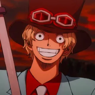 😁 Sabo One Piece Аниме, Ван Пис, Сабо, Персонаж, Пират, Шляпа, Улыбка telegram sticker