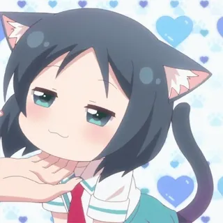 😋 アニメ, 猫耳, 可愛い, 猫, カワイイ whatsapp sticker