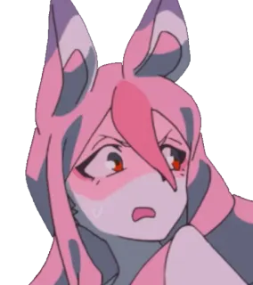 😧 Anime, Furry, Antro, Cartone animato, Personaggio, Triste telegram sticker