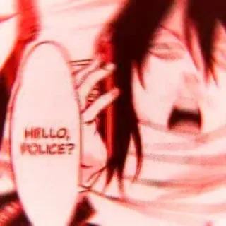 🧊 HELLO, POLICE? Mangá, Anime, Polícia, Chamada, Ajuda, Em perigo telegram sticker