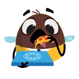 🍕 Essen, Pizza, Cartoon, Nahrung, Figur telegram sticker