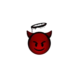 👿 teufel, emoji, rot, hörner, böse, dämon telegram sticker