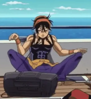 😙 Narancia Ghirga JoJo's Bizarre Adventure anime, jojo, narancia, ghirga, music, relaxing telegram sticker