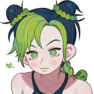 😘 Jolyne Cujoh JoJo's Bizarre Adventure Jolyne Cujoh, Anime, Manga, JoJo's Bizarre Adventure, Stone Ocean, Pelo Verde, Chica Anime telegram sticker