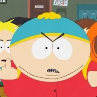 🖕 Eric Cartman South Park cartman, south park, gesto offensivo, dito medio telegram sticker