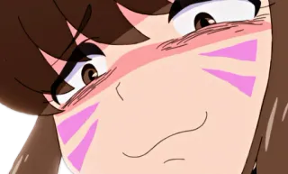 😏 D.Va Overwatch dva, overwatch, karakter, video game, anime telegram sticker