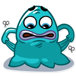 💸 cartoon, sticker, monster, funny, sad telegram sticker