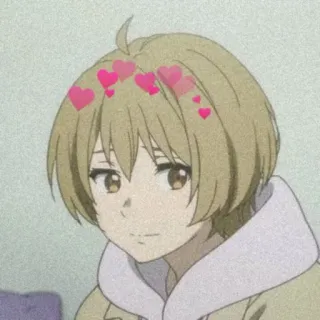 🕸 Anime, Serca, Kreskówka, Słodkie, Chłopak, Animacja telegram sticker
