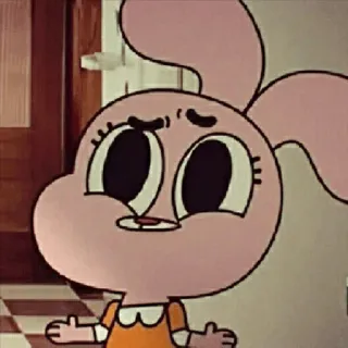 🤐 anais watterson the amazing world of gumball 만화, 캐릭터, 검볼, 아나이스, 워터슨, 귀여운, TV 쇼 telegram sticker