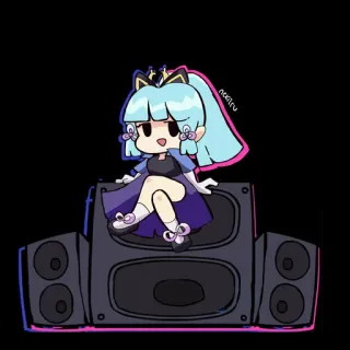 😏 漫画, アニメ, ちびキャラ, かわいい, イラスト, アート telegram sticker