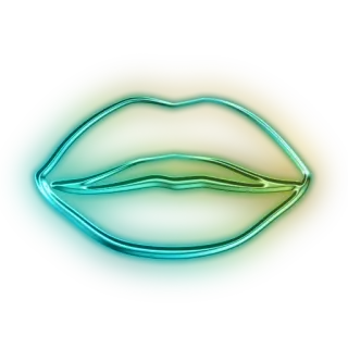 👄 lips, mouth, kiss, neon, art, sticker telegram sticker
