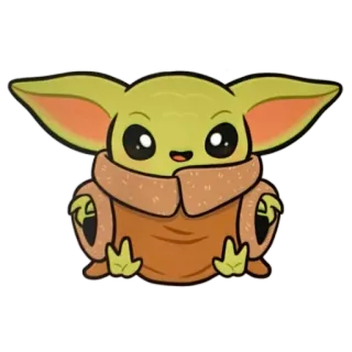 👶 Baby Yoda The Mandalorian baby yoda, the mandalorian, star wars, grogu, süß, cartoon, tv serie whatsapp sticker