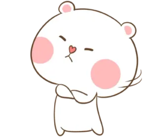 🐽 fofo, urso, animal, desenho animado, urso polar, coração, fofo telegram sticker