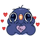 🥰 ハト, 愛, ハート, かわいい, 鳥 telegram sticker
