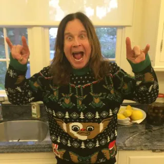 🤘 Ozzy Osbourne ozzy osbourne, sänger, rock, metal, musik, pullover, gremlins telegram sticker