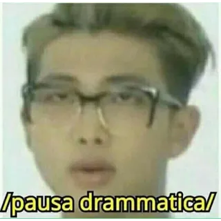 😒 pausa drammatica mème, pause dramatique, drôle, italien telegram sticker